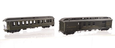 Lot 883 - NJ Custom Brass H0n3 Gauge D&RGW Set No 2 Alamosa and Baggage PS-714/5-3