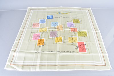 Lot 430 - A 1960s B.O.A.C silk scarf