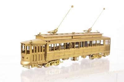 Lot 939 - NJ Custom Brass H0 Gauge Third Avenue Railway 400 Series Trolley Cat No TO-402