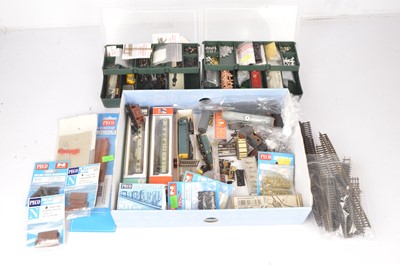 Lot 2 - Lima Peco N gauge Locomotive with other rolling stock kits and accessories (qty)