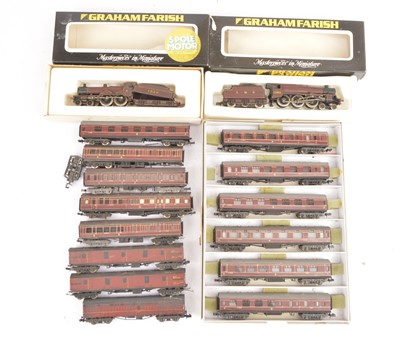 Lot 5 - Farish N gauge Locomotives and coaches in LMS maroon livery (16)