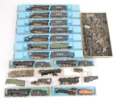 Lot 6 - Rivarossi  N gauge USA outline Locomotives and tenders most requiring remedial work (12)