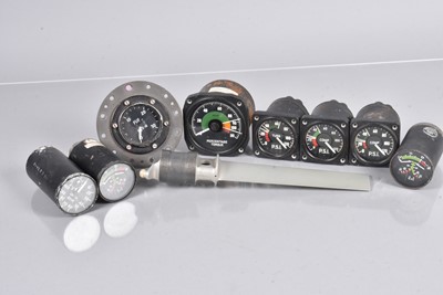 Lot 434 - A selection of Aviation dials and gauges