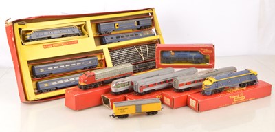 Lot 42 - Three Tri-ang 00 Gauge Transcontinental Train Sets and separate Locomotive Coaches and Freight Stock (10)