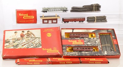 Lot 43 - Tri-ang Train set Box various Locomotives Rolling Stock Track and Accessories plus  Playcraft and Hornby-Dublo (10)