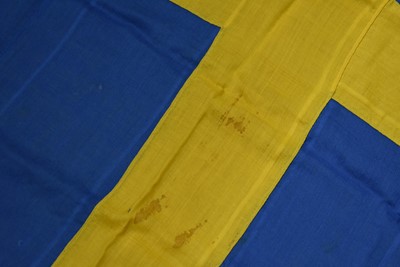 Lot 443 - A large Swedish Ship's Flag