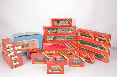 Lot 68 - Hornby 00 gauge Locomotives Coaches Wagons and track in original boxes (qty)