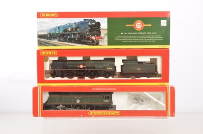 Lot 123 - Hornby 00 Gauge Margate and China Battle of Britain Locomotive and Merchant Navy Locomotive and Tender