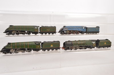 Lot 220 - Three Hornby-Dublo 00 Gauge unboxed 3-Rail Class A4 and Duchess Steam Locomotives and Tenders (4)