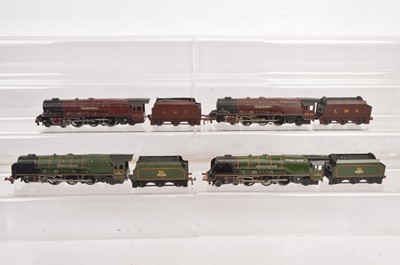 Lot 223 - Three Hornby-Dublo 00 Gauge unboxed 3-Rail BR and LMS Duchess Class Locomotives and Tenders (3)