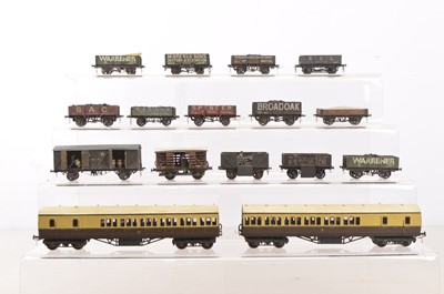 Lot 257 - Kitbuilt and modified 00 Gauge GWR chocolate and cream Coaches and various Private Owners wagons