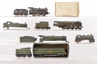 Lot 361 - Graham Farish 00 Gauge Merchant Navy Class  and Formo 0-6-0 Locomotive and other Locomotives including Trix for Spares (10 including Tenders)