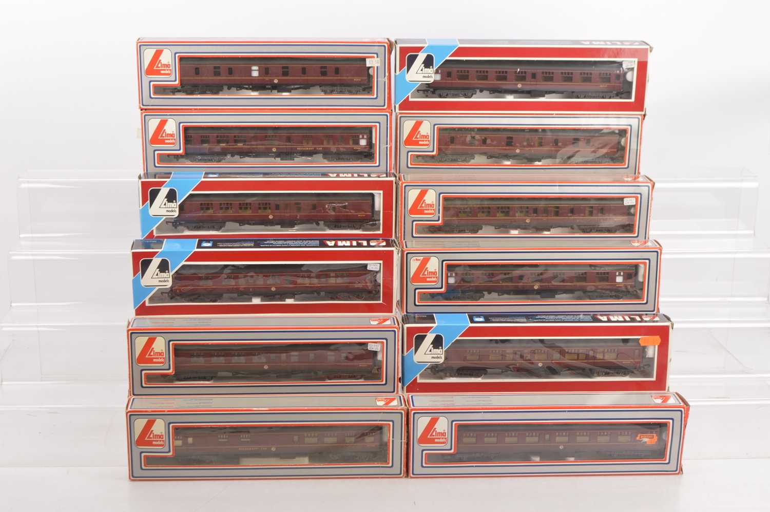 Lot 395 - Lima Mark 1 coaches in BR maroon livery in original boxes (12)