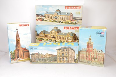 Lot 401 - Unbuilt plastic building kits by Kibri Volmer Heljan Faller H0 gauge in original boxes (14)
