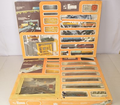 Lot 408 - Lima H0 gauge Diesel and Electric Train sets in original boxes (2)