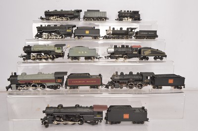 Lot 410 - American H0 gauge Steam locomotives and tenders (9)