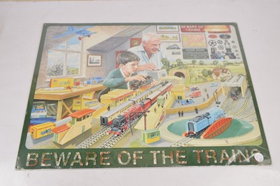 Lot 428 - Reproduction Metal Model Train advertising signs in full colour (18 )