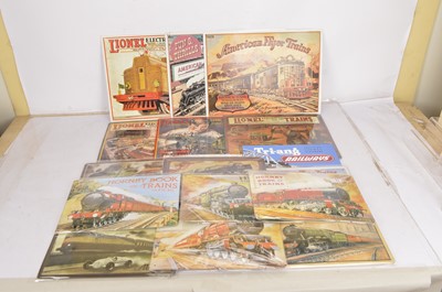 Lot 428 - Reproduction Metal Model Train advertising signs in full colour (18 )