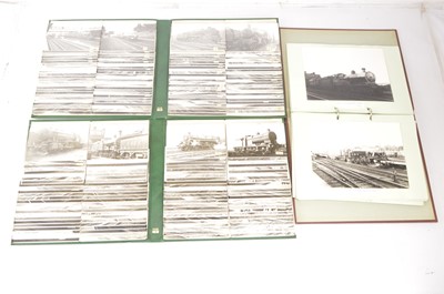 Lot 436 - Photographic print albums of North Western Locomotive and Railway scenes with full indices of items (3)