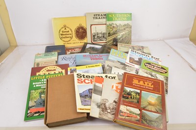 Lot 439 - Assorted Railway books in hardback and softback, many featuring Southern Railway subjects (83)