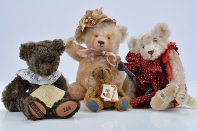 Lot 31 - Four collectors teddy bears.