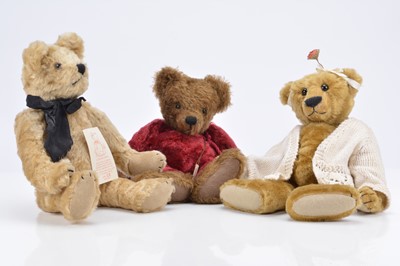 Lot 34 - Three collectors/ artist teddy bears