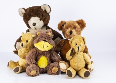 Lot 70 - Five Lefray teddy bears