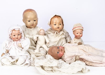 Lot 74 - Five baby dolls