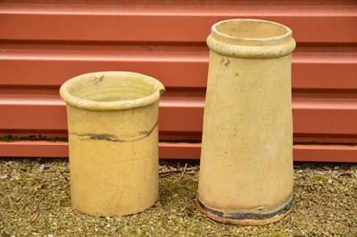 Lot 346 - Two ceramic chimney pots