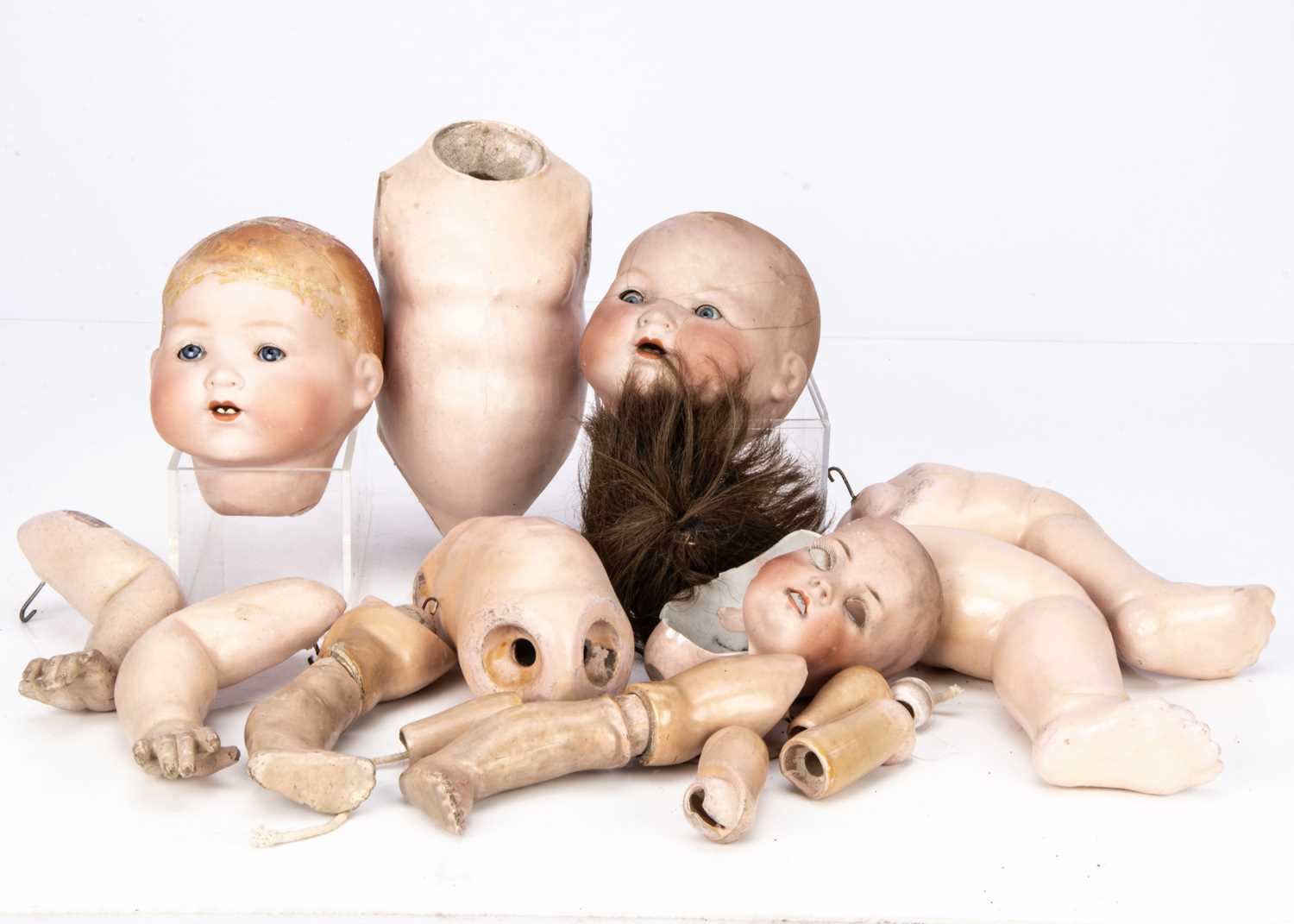 Lot 97 - Two dolls for restoration