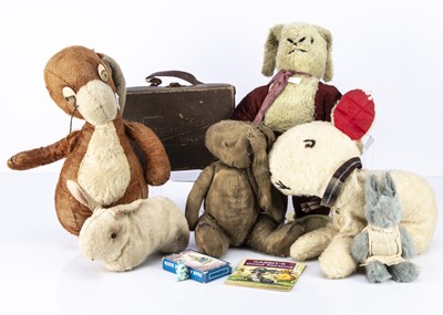 Lot 139 - Six vintage rabbit soft toys