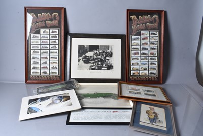 Lot 502 - An assortment of framed Automotive items