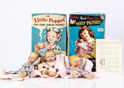 Lot 179 - Three Palitoy hand puppet dolls