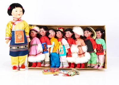 Lot 186 - A set of eight Chinese dolls