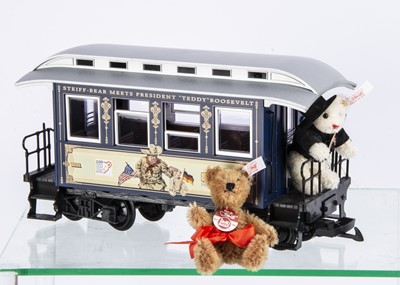 Lot 197 - A Steiff limited edition for LGB G Gauge Stainz Teddy Roosevelt Wagon