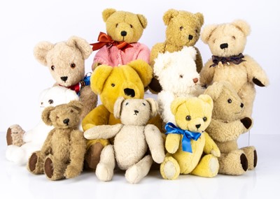 Lot 229 - Eleven 1960-1990's synthetic teddy bears
