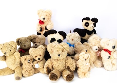 Lot 237 - Fourteen Sheepskin teddy bears