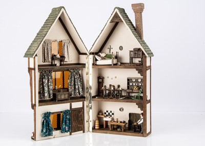 Lot 258 - A Jim Hemsley Tigger Pond 1/24th scale  modern miniaturist wall mounted dolls’ house