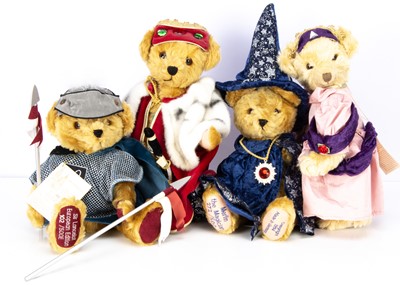 Lot 293 - Four limited edition Herman teddy bears from the Round Table series