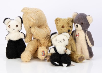 Lot 316 - Five Farnell teddy bears