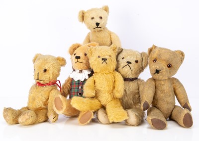 Lot 326 - Six post-war British teddy bears