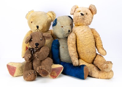 Lot 328 - Eight large manufactured vintage teddy bears