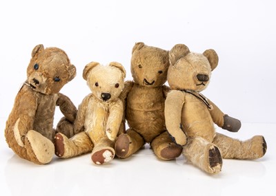 Lot 330 - Four Chad Valley teddy bears