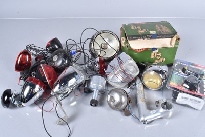 Lot 549 - A collection of Bicycle lights and accessories