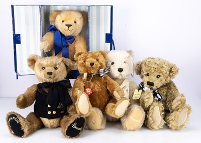 Lot 367 - Five collectors teddy bears