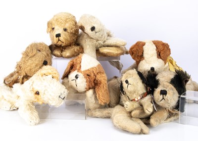 Lot 449 - Eight dog soft toy pyjama cases