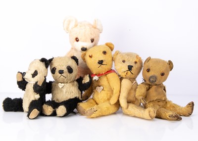 Lot 451 - Six Chiltern teddy bears