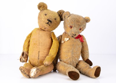 Lot 458 - Two worn teddy bears