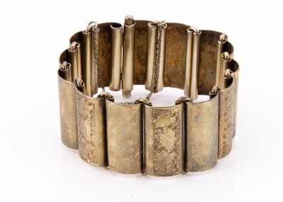 Lot 13 - A victorian silver gilt Reg design bracelet
