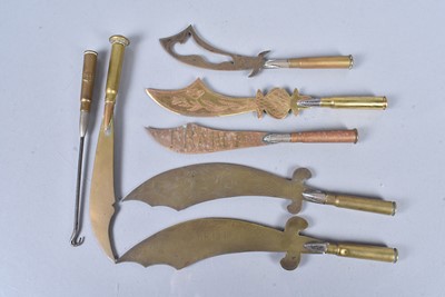 Lot 578 - A group of Trench Art Page Turners